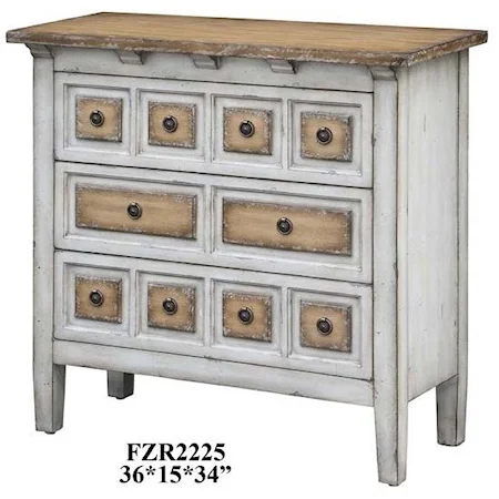 Donovan 3 Drawer Raised Front Two Tone Chest